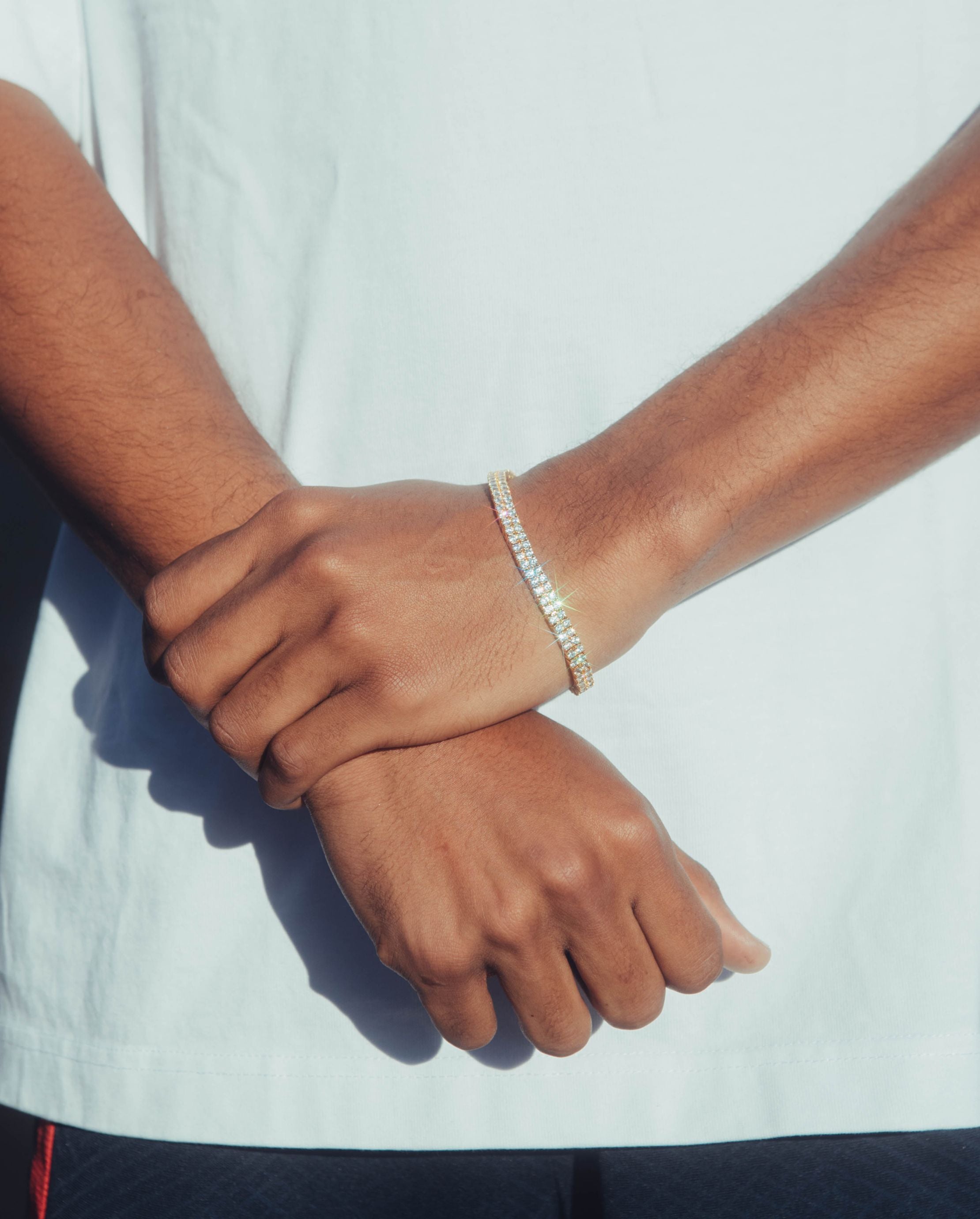 5mm Double Row Tennis Bracelet - Gold